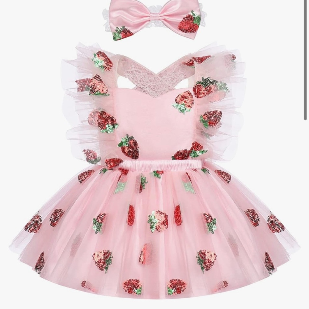 Berry first birthday or dress up - Pink